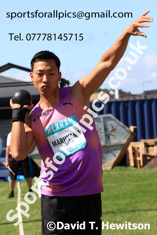 Decathlon shot putt, 2025 EAP International Combined Events, Hexham, Northumberland.  Photo: David T. Hewitson/Sports for All Pics